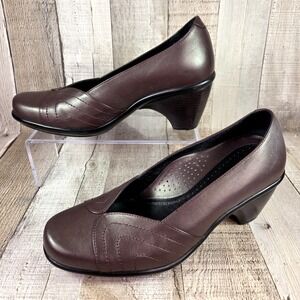 Dansko Reese Leather Slip On Comfort Pumps Red Wine Size EU 37 US 6.5 Secretary‎